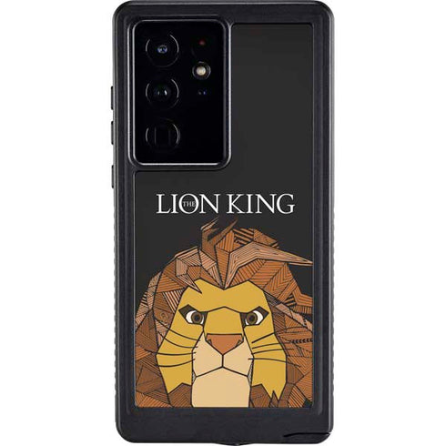 Disney The Lion King Mosaic Simba Art Galaxy S24 Ultra Waterproof Case
