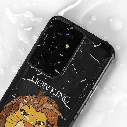 Disney The Lion King Mosaic Simba Art Galaxy S24 Ultra Waterproof Case