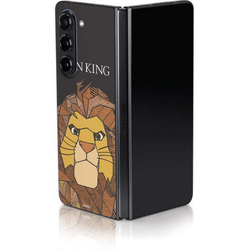 Disney The Lion King Mosaic Simba Art Galaxy Z Fold5 5G Skin