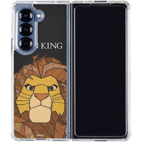 Disney The Lion King Mosaic Simba Art Galaxy Z Fold6 Clear Case