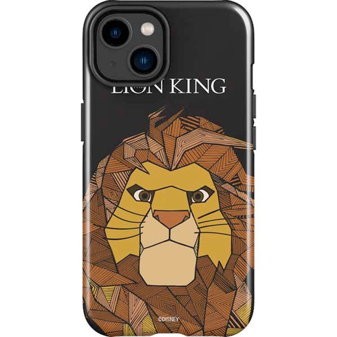 Disney The Lion King Mosaic Simba Art iPhone 15 Impact Case