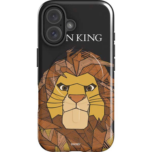 Disney The Lion King Mosaic Simba Art iPhone 16 Magsafe Impact Case