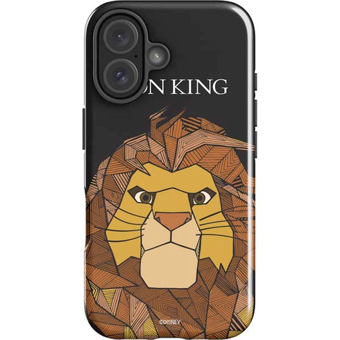 Disney The Lion King Mosaic Simba Art iPhone 16 Plus Impact Case