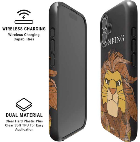 Disney The Lion King Mosaic Simba Art iPhone 16 Plus Magsafe Impact Case