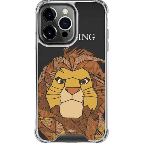 Disney The Lion King Mosaic Simba Art iPhone 16 Pro Max Clear Case