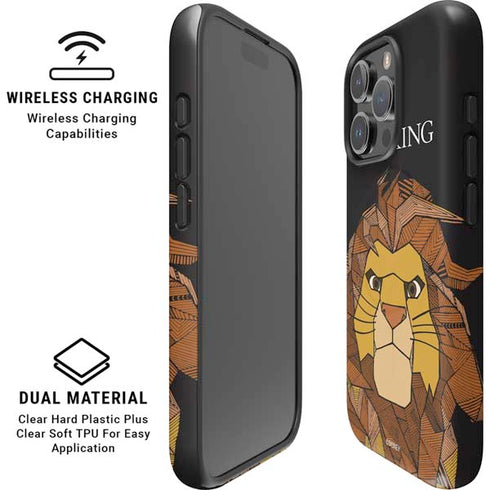 Disney The Lion King Mosaic Simba Art iPhone 16 Pro Max Magsafe Impact Case