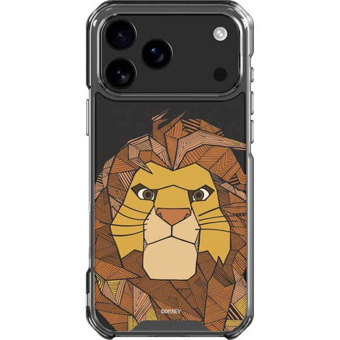 Disney The Lion King Mosaic Simba Art iPhone 18 Pro Max Clear Case