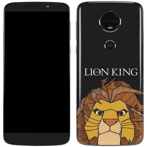 Disney The Lion King Mosaic Simba Art Moto E5 Plus Skin