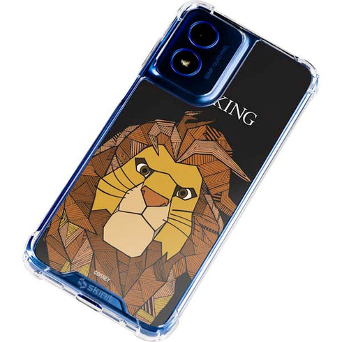 Disney The Lion King Mosaic Simba Art Moto G 5G (2024) Clear Case