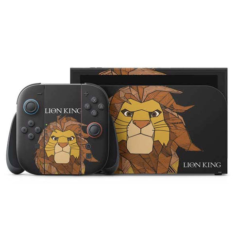 Disney The Lion King Mosaic Simba Art Nintendo Skins