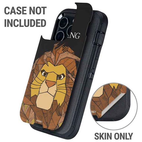 Disney The Lion King Mosaic Simba Art Otterbox Defender iPhone Skin