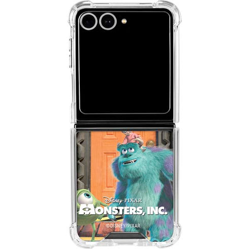 Disney Monsters Inc. Movie Poster Galaxy Z Flip7 Clear Case