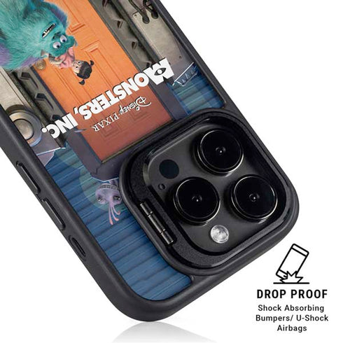 Disney Monsters Inc. Movie Poster iPhone 14 Pro Max Kickstand Case