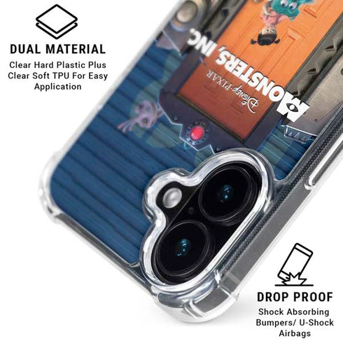 Disney Monsters Inc. Movie Poster iPhone 16 Clear Case
