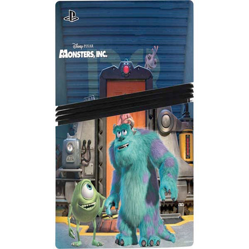Disney Monsters Inc. Movie Poster PS5 Pro Console Skin