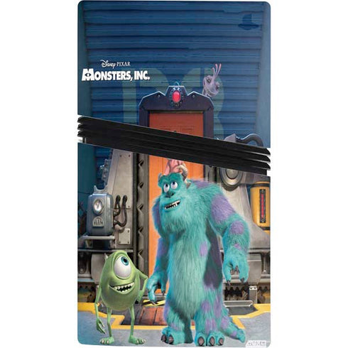 Disney Monsters Inc. Movie Poster PS5 Pro Console Skin