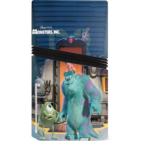 Disney Monsters Inc. Movie Poster PS5 Pro Disk Bundle Skin