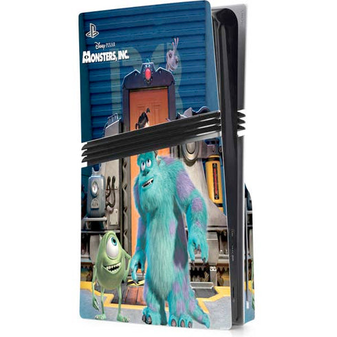 Disney Monsters Inc. Movie Poster PS5 Pro Disk Console Skin