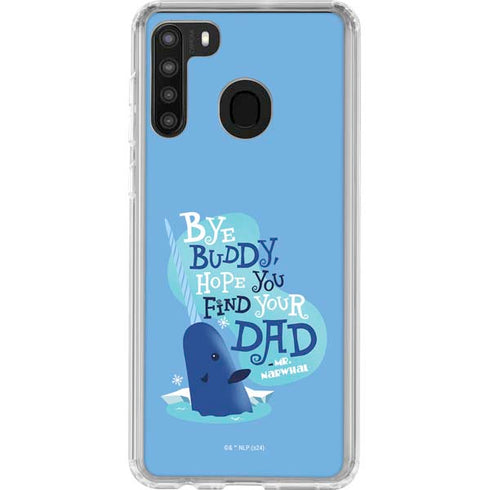 Elf Mr. Narwhal Farewell Galaxy A21 Clear Case