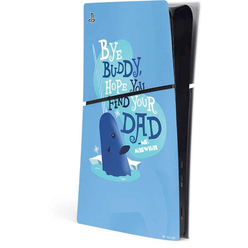 Elf Mr. Narwhal Farewell PS5 Slim Digital Edition Console Skin