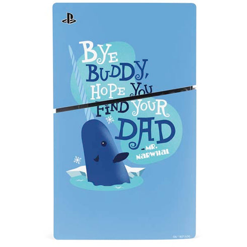 Elf Mr. Narwhal Farewell PS5 Slim Digital Edition Console Skin