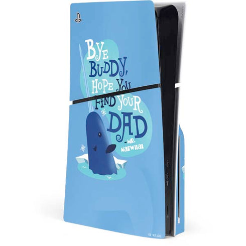 Elf Mr. Narwhal Farewell PS5 Slim Disk Console Skin