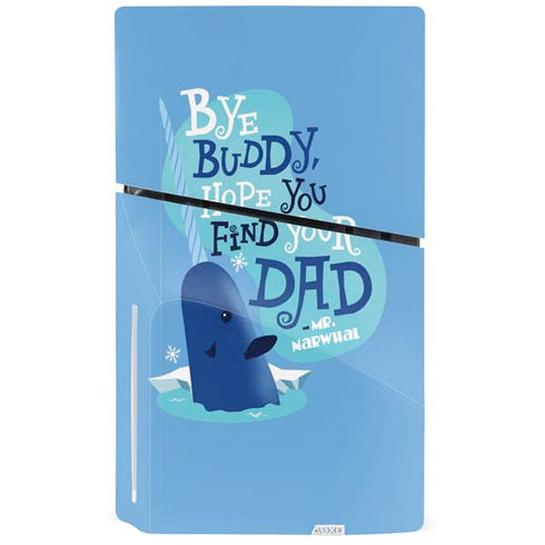 Elf Mr. Narwhal Farewell PS5 Slim Disk Console Skin