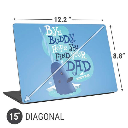 Elf Mr. Narwhal Farewell Universal Laptop 15in (12.2 x 8.8in) Skin