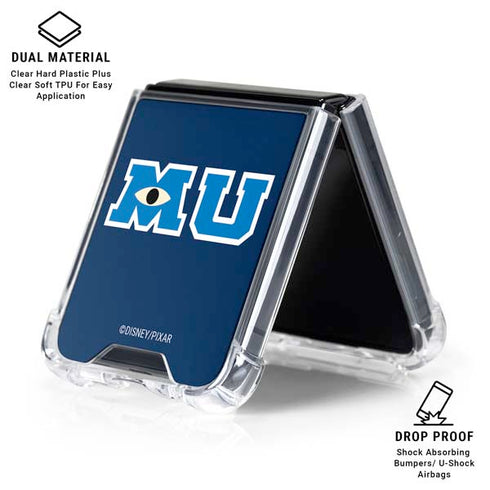Disney Monsters University MU Logo Galaxy Z Flip6 Clear Case