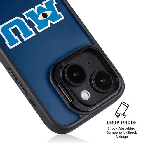 Disney Monsters University MU Logo iPhone 14 Plus Kickstand Case