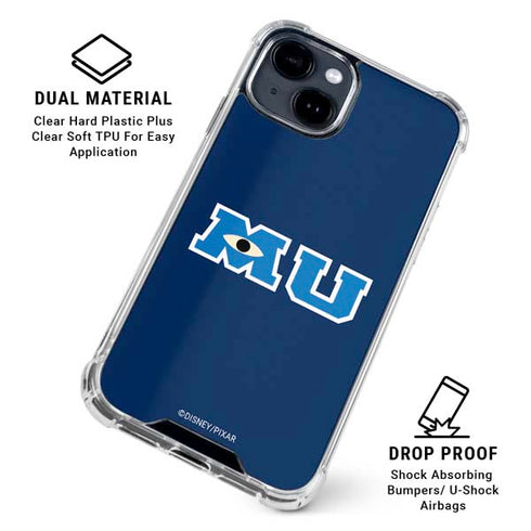 Disney Monsters University MU Logo iPhone 15 Clear Case