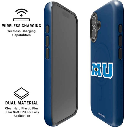 Disney Monsters University MU Logo iPhone 16 Magsafe Impact Case