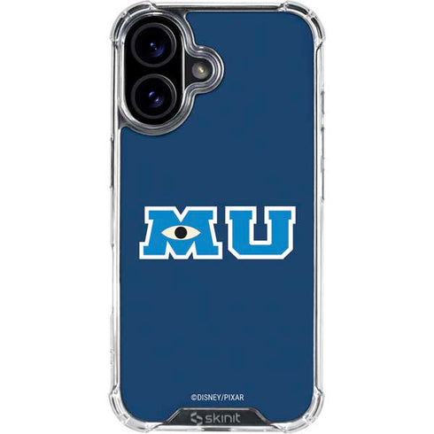 Disney Monsters University MU Logo iPhone 16 Plus Clear Case