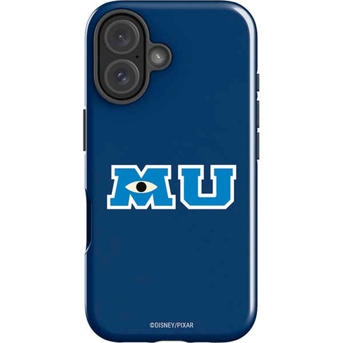 Disney Monsters University MU Logo iPhone 16 Plus Impact Case
