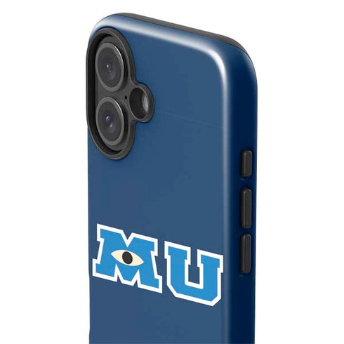 Disney Monsters University MU Logo iPhone 16 Plus Impact Case
