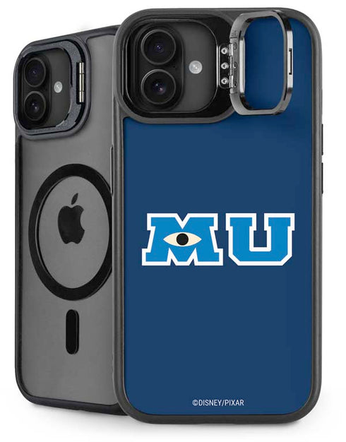 Disney Monsters University MU Logo iPhone 16 Plus Kickstand Case