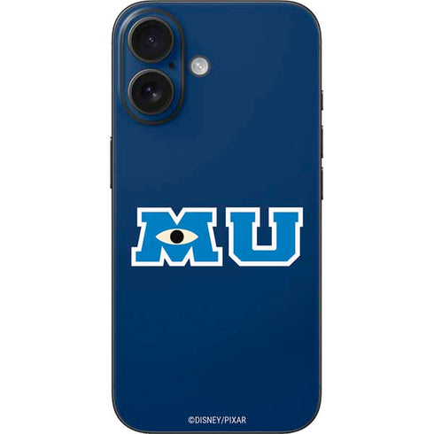 Disney Monsters University MU Logo iPhone 16 Skin