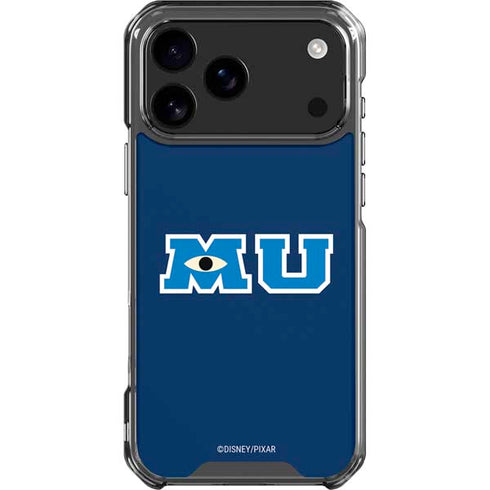 Disney Monsters University MU Logo iPhone 17 Pro Max Clear Case