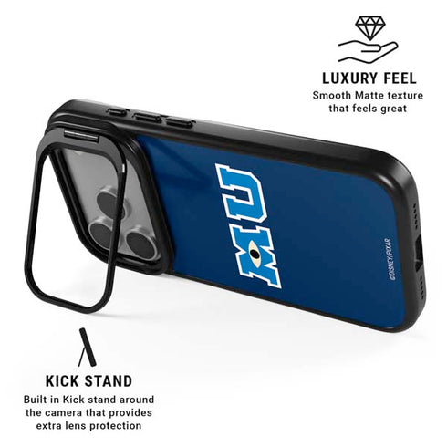 Disney Monsters University MU Logo iPhone 17 Pro Max Kickstand Case