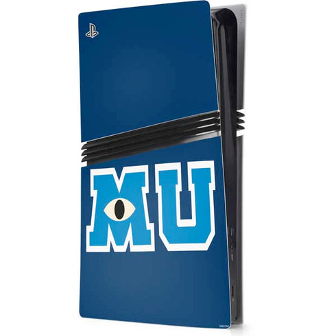 Disney Monsters University MU Logo PS5 Pro Console Skin