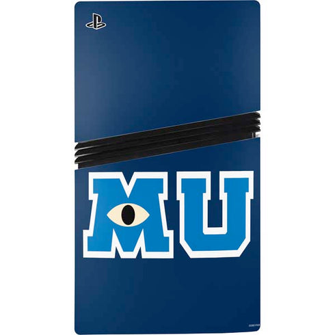 Disney Monsters University MU Logo PS5 Pro Console Skin