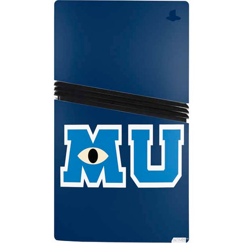 Disney Monsters University MU Logo PS5 Pro Console Skin