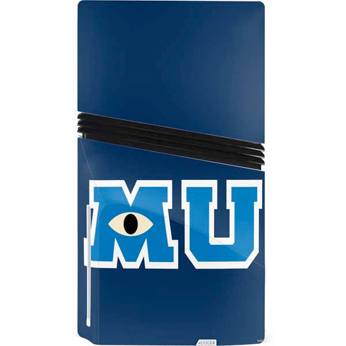 Disney Monsters University MU Logo PS5 Pro Disk Console Skin