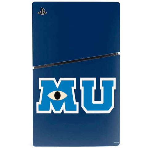 Disney Monsters University MU Logo PS5 Slim Digital Edition Console Skin