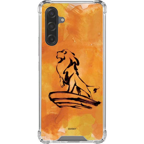 Disney The Lion King Mufasa Water Color Art Galaxy A17 Clear Case