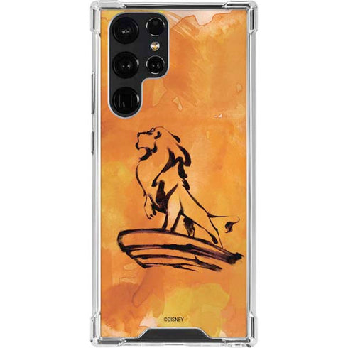 Disney The Lion King Mufasa Water Color Art Galaxy S23 Ultra Clear Case