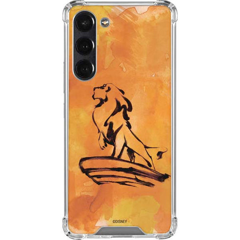 Disney The Lion King Mufasa Water Color Art Galaxy S24 FE Clear Case