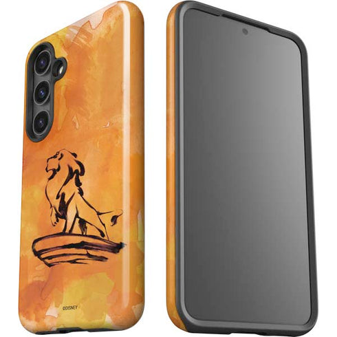 Disney The Lion King Mufasa Water Color Art Galaxy S25 Plus Impact Case