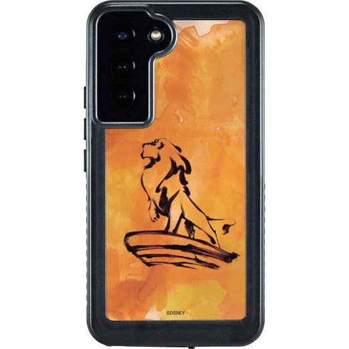 Disney The Lion King Mufasa Water Color Art Galaxy S24 Plus Waterproof Case
