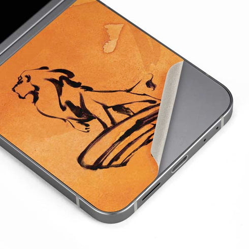 Disney The Lion King Mufasa Water Color Art Galaxy Z Flip6 Skin